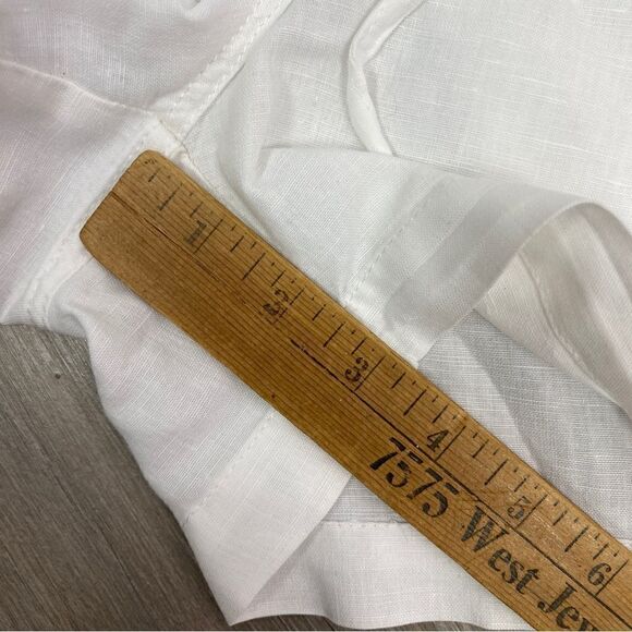 Basix of America Linen Blend Chino Shorts White Small - Picture 10 of 11